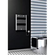 Resim Radiva Haiti Elektrikli Havlupan 200 Watt 600 x 700 cm Düz Krom (On/off Düğmeli) 