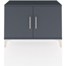 Resim Arges Şifonyer Tek Raflı 2 Kapaklı 88x30x64 Antrasit-antrasit Antrasit 