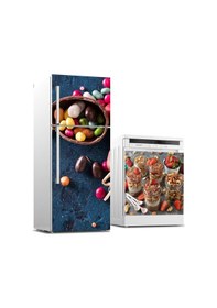 Resim Buzdolabı Ve Bulaşık Makinası Beyaz Eşya Sticker Kaplama Çikolata 