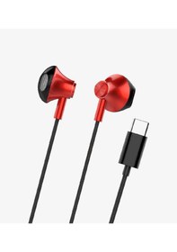 Resim Linktech Kablolu Kulaklık , Linktech H336 Kırmızı Type-c Mikrofonlu Metal Kablolu Kulak İçi Kulaklık Universal 