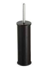 Resim Siyah Renkli Paslanmaz Pedallı 5 Lt Çöp Kovası - Klozet Fırçası 2'li Banyo Seti Siyah 