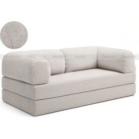 Resim Minderim PİXEL Fitilli Kadife Kanepe | 50 DNS Çökmez Sünger | Yıkanabilir Kılıflı Yatak 80x160 cm 