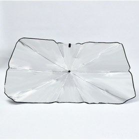 Resim Youtek Titanyum Gümüş Renkli Katlanır Otomobil Güneşlik Şemsiyesi - Dayanıklı Ve Pratik 