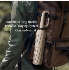 Resim Dashanshop Bej Renk 1 Adet Otomatik Katlanır Upf50 Rüzgar Geçirmez 8 Bölmeli Seyyar Şemsiye 