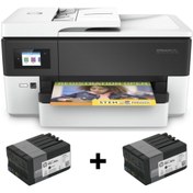 Resim Officejet Pro 7720 Çok Fonksiyonlu Geniş Format A3 Yazıcı (Ekstra 1 Set Orjinal Kartuş Hediyeli) HP