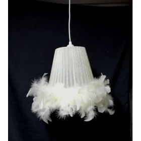 Resim Teknotrust Krem Tüylü Avize Çocuk Odası Bebek Odası Yatak Odası Avizesi 