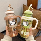 Resim Sanrio Hello Kitty Büyük Kapasiteli BPA'sız PPSU Su Şişesi Pipetli - Taşınabilir, Dayanıklı ve Sızdırmaz Tasarımıyla Dış Mekanlar, Ofis, Kamp, Ev ve Okul İçin Uygun - Sevimli Hello Kitty Markalama, Sevgililer Günü, Noel, Cadılar Bayramı için Mükemmel Hediye, Açık Hava Hidrasyonu | Eğlenceli İçecekler | Dayanıklı İçecekler 