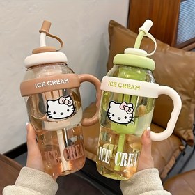 Resim Sanrio Hello Kitty Büyük Kapasiteli BPA'sız PPSU Su Şişesi Pipetli - Taşınabilir, Dayanıklı ve Sızdırmaz Tasarımıyla Dış Mekanlar, Ofis, Kamp, Ev ve Okul İçin Uygun - Sevimli Hello Kitty Markalama, Sevgililer Günü, Noel, Cadılar Bayramı için Mükemmel Hediye, Açık Hava Hidrasyonu | Eğlenceli İçecekler | Dayanıklı İçecekler 