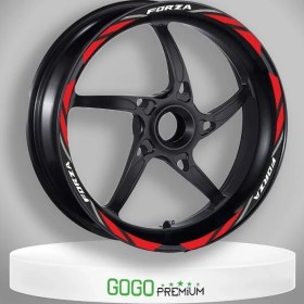 Resim Kırmızı Reflektör Baskı Honda Forza Uyumlu 1 Set Jant Şeridi 