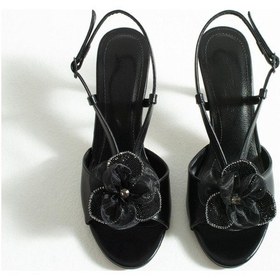 Resim Kadın Aksesuralı Topuklu Sandalet Noa - Siyah Siyah 