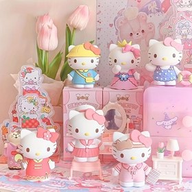 Resim Sanrio Hello Kitty Gizemli Paket - 8 Rastgele Stil PVC Figür ve Toplayıcı Sergi Standı, Şirin Çocuk Odas Dekoru, Tatili Doğumgünü Mezuniyet Hediyesi (Elek 