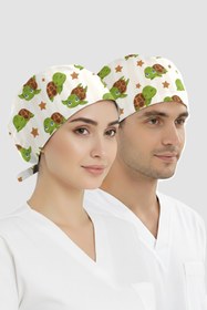 Resim ÇİZGİ MEDİKAL Kaplumbağa Rüyası Desenli Bone (Cotton Likra Kumaş) 