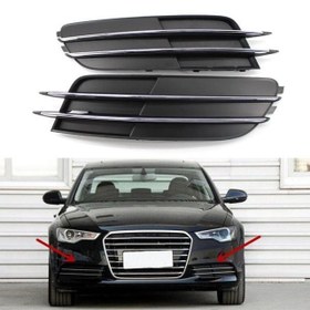 Resim Audi A6 Ön Tampon Izgara Sağ Kromlu Sissiz 2013 Sonrası Uyumlu 