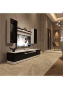 Resim Decoraktiv Trio 5ds Mdf Tv Ünitesi Tv Sehpası Beyaz - Siyah 