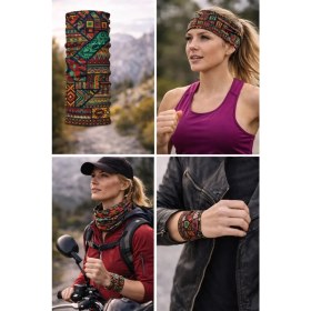 Resim Colizon Unisex Motosiklet Maskesi Bandana - Uv Korumalı Termal Outdoor Boyunluk-Buff 