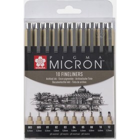 Resim Pigma Micron Set Black 10'lu 