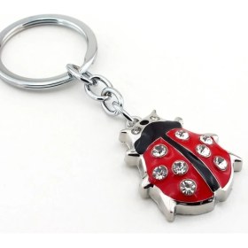 Resim Ennea Art Metal Uğurböceği Anahtarlık / Araba Dikiz Ayna Süsü Hediyelik Aksesuar 