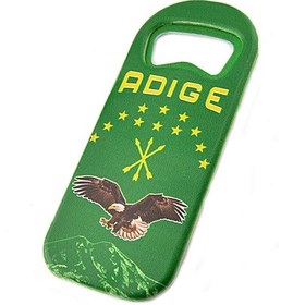 Resim Adige - Çerkes Bayrak Baskılı Magnet Açacak Çok Renkli 