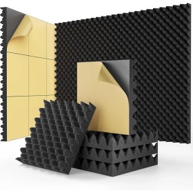 Resim Sanctuary Vault 24 Paket Kendinden Yapışkanlı Yumurta Kasası Ses Geçirmez Köpük Paneller 1X12X12 Inç (Yurt Dışından) 