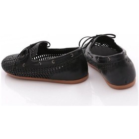 Resim Dgn B00112 Kadin Delikli Oxford Ayakkabi Siyah 