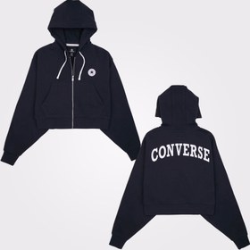 Resim Converse Retro Full-Zip Kadın Siyah Eşofman Üstü 