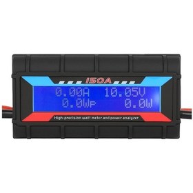 Resim Vkemall 150a Akku Güç Metre, Mavi Plastik, 4.8v-60v Aralığında, Lcd Işıklı Ekran, Akım/voltaj/güç Ölçümü, 65g 