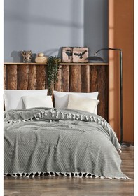 Resim Rebeka Yelda Model Haki - Çift Kişilik Pike Yeşil 