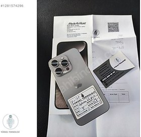 Resim Apple iPhone 15 Pro İkinci El TR | 128 GB | Natürel Titanyum 