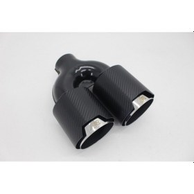 Resim Akrapoviç Çiftli Karbon Egzoz Ucu FR 2x100 Parlak Sol 