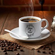 Resim Kişiye Özel İki İsimli Kaşıklı Nescafe Fincanı 