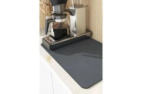 Resim Storemax Bulaşık Kurutma Matı Süper Su Emici Tezgah Üstü Bulaşıklık Mikrofiber Paspas Siyah 35X50CM 