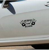 Resim Sones 10 Adet Çocuklar Gemide Uyarı Araba Çıkartmaları Yansıtıcı Çizik Vücut Çıkartmaları Beyaz 
