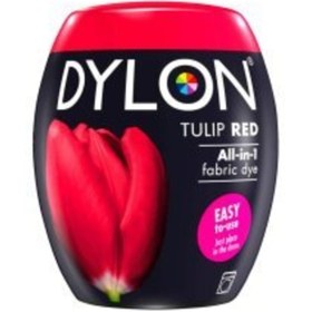 Resim DYLON Pod Lale Kırmızı- Tulip Red- Pod Fabric Dye With Salt - Kumaş Boyası / Giysi Boyası 