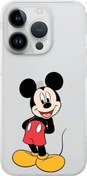 Resim Apple Iphone 14 Pro Max Uyumlu Kamera Korumalı Kapak Mickey Mouse Tasarımlı Şeffafkılıf PrintiFy