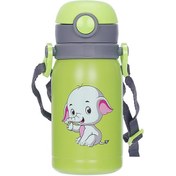 Resim S-link SL-TM06 Yeşil 300ML Iç 304 Dış 201 Taşınabilir Paslanmaz Çelik Çocuk Termos Kupa-Bardak 