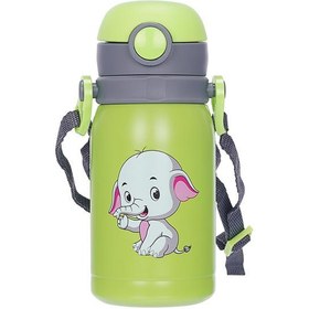 Resim S-link SL-TM06 Yeşil 300ML Iç 304 Dış 201 Taşınabilir Paslanmaz Çelik Çocuk Termos Kupa-Bardak 