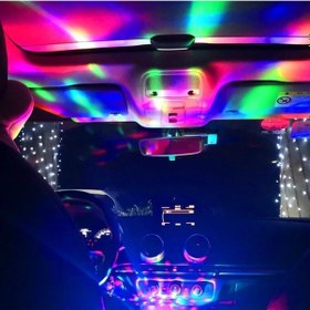 Resim Disko Topu Sese Duyarlı Rgb Usb Girişli Disco Topu Iç Aydınlatma 