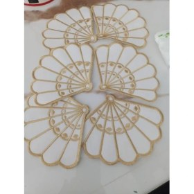 Resim 6 Adet Yelpaze Model Kahve Sunum Mendili, Servis Peçetesi, Kokteyl Peçetesi 