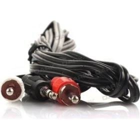 Resim 2.5mm Stereo To 2 Rca Erkek Dönüştürücü Kablo 