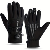 Resim 1 Çift Yeni Sonbahar Kış Kilitli Sıcak Eldiven Erkek Kadın Dış Mekan Rüzgar Geçirmez Soğuk Koruyucu Dokunmatik Ekran Eldiveni Dış Mekan Sporları Koşu Yürüyüş Bisiklet Kayak İçin Uygun 