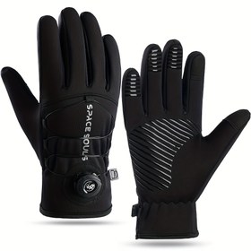 Resim 1 Çift Yeni Sonbahar Kış Kilitli Sıcak Eldiven Erkek Kadın Dış Mekan Rüzgar Geçirmez Soğuk Koruyucu Dokunmatik Ekran Eldiveni Dış Mekan Sporları Koşu Yürüyüş Bisiklet Kayak İçin Uygun 
