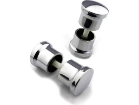 Resim 2 Takım Duşakabin Kulpu 2 Kapaklık Duşakabin Kulp Krom 2 Iç 2 Dış Çift Kapak Topuz Kulp 