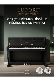 Resim Ludorf Premium Vision Piyano Yüksek Konsol 88 Tuşlu Çekiç Aksiyon Dijital Konsol Piyano 