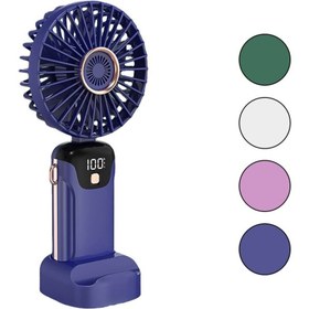 Resim Light up LED GÖSTERGELİ TYPE-C ŞARJLI MİNİ EL FANI SABİT BAŞLIK 5-KADEME HIZ TELEFONLUKLU M.ÜSTÜ AYAK VANTİL 