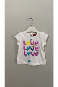 Resim bonbonetti chocolate baby&kids Kız Bebek Love Baskılı Ksa Kol T-shirt 