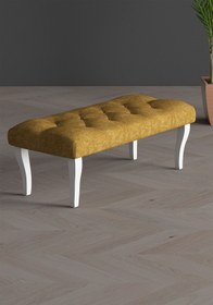 Resim GadaHome Kapıönü Puf & Bench Beyaz Ayak 
