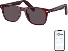Resim GetD ChatGPT AI Yapay Zeka Destekli Akıllı Gözlük Bordo Çerçeve Bordo Lens 