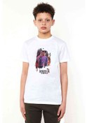 Resim Stranger Things Dustin Wallpaper Baskılı Unisex Çocuk Beyaz T-Sh 