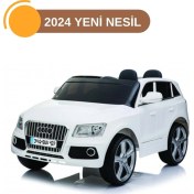 Resim Moda Bebekler 2025 Yeni Nesil Akülü Araba , Audi Jeep , 12 V Akülü Araba Beyaz 