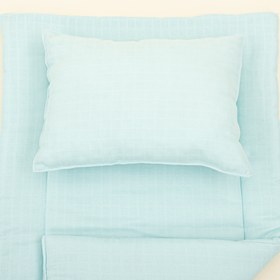 Resim Alt Açma Matı ve Yastık - Su Yeşili Muslin 